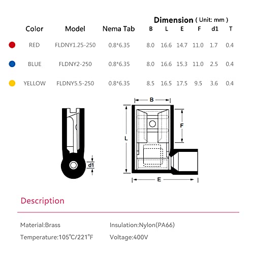 HKS 100 PCS Flag Spade Terminals 90 Degree Female - Red 22-18 AWG - Nylon Quick Disconnect Wire Connector - Right Angle - Crimp Insulated - color: 100PCS RED