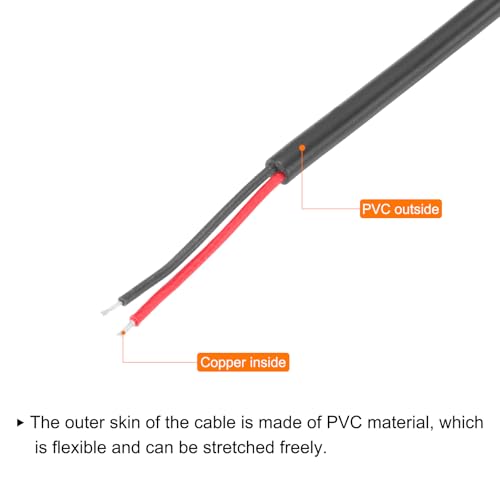 MECCANIXITY 3pcs 3.5mm Female Jack to Bare Wire Open End Replacement TRS 2 Pole Stereo 1/8" Mono Audio Cable Plug Jack for Earphone Headphone Cable Repair, 0.25m - size: 0.30m