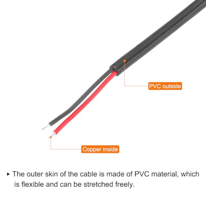 MECCANIXITY 3pcs 3.5mm Female Jack to Bare Wire Open End Replacement TRS 2 Pole Stereo 1/8" Mono Audio Cable Plug Jack for Earphone Headphone Cable Repair, 0.25m - size: 0.30m