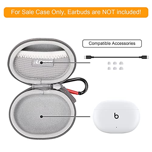 RLSOCO Carrying Case for Beats Studio Buds/Studio Buds+ True Wireless Noise Cancelling Earbuds - Grey (Case Only) - color: Grey