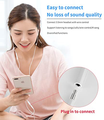 Lightning to 3.5mm Headphone Adapter(2pack)Compatible for Iphone Audio Dongle Jack AUX Adaptador Para Splitter Earphone Phone Earbud Cable 13 12 11 Pro Max Mini Xs Se 7 8 Plus for Apple MFI Certified