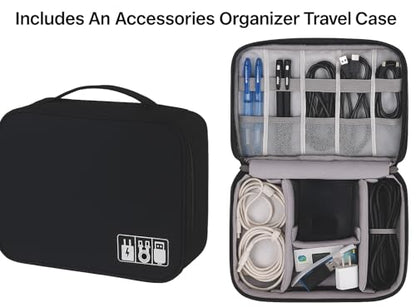 DJ Gig Bag for Music Equipment, Cables, Laptops, and Gear – DJ Equipment Bag with Shoulder Strap and Trolley Strap for Travel - Complete with Accessories Organizer Travel Case