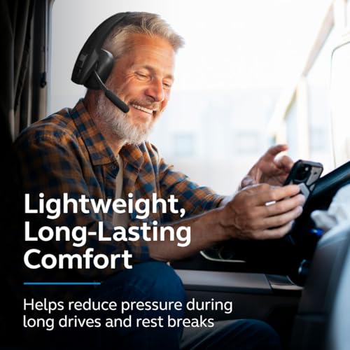 BlueParrott Pro B350 Bluetooth Headset | 98% noise cancellation headset for professional drivers; premium comfort, 40 hr talk time
