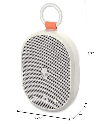 Skullcandy Kilo Wireless Bluetooth Speaker - IPX7 Waterproof Mini Bluetooth Speaker with 24 Hour Battery, Downward Firing Passive Radiator, and True Wireless Pairing - Perfect for Outdoor (Bone) - color: Old Bone