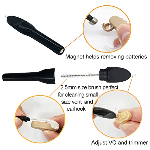 MiniFit Power Domes for Oticon Hearing Aids, 10mm, 20 Pieces | Soft silicone, fits Oticon Opn, Nera, Alta and RITE models, not for Corda tubes, includes cleaning brush and cloth, 2 packs - size: 10MM