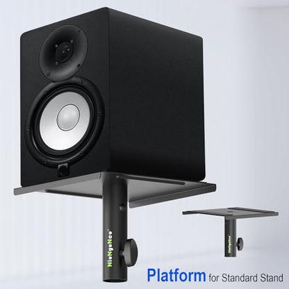 Speaker Stand Mounting Plates 35mm Pole Mount Removable Plates | 2-Pack, Metal Tray