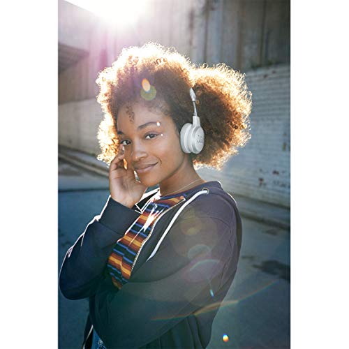 JBL Live 460NC - On-Ear Nc Headphones - White | JBL Signature Sound, Keep the noise out, or in You choose, Get help just by using your voice - color: White