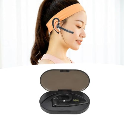 Yoidesu Bluetooth Headset, Bluetooth Earpiece with 400mAh Charging Case, Built in Microphone for iOS Android Cell Phone, Hand Headphones for Trucker, Office