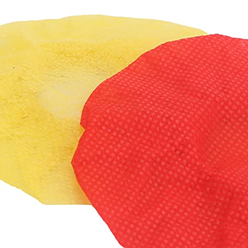120 Pcs Microphone Caps Disposable | Non - Woven Particle & Saliva Guard Replacement Covers for Handheld Microphones/Home/Studio | 7x7.6cm (Red Yellow) - color: Red Yellow