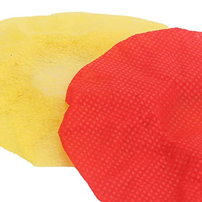 120 Pcs Microphone Caps Disposable | Non - Woven Particle & Saliva Guard Replacement Covers for Handheld Microphones/Home/Studio | 7x7.6cm (Red Yellow) - color: Red Yellow