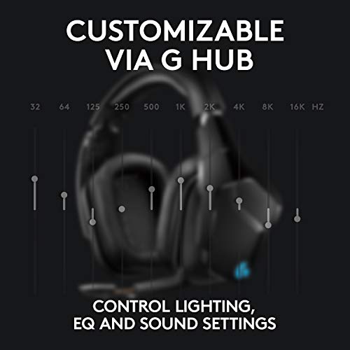 Logitech G935 LIGHTSYNC RGB Wireless Gaming Headset - Black/Blue | DTS:X, LIGHTSYNC RGB lighting