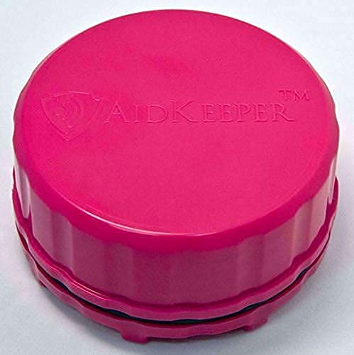 Hearing Device Protection Case - Crush & Water Resistant Hard Case for Storage and Protection of Aids, Batteries, and Devices (Hot Pink) - color: Hot Pink