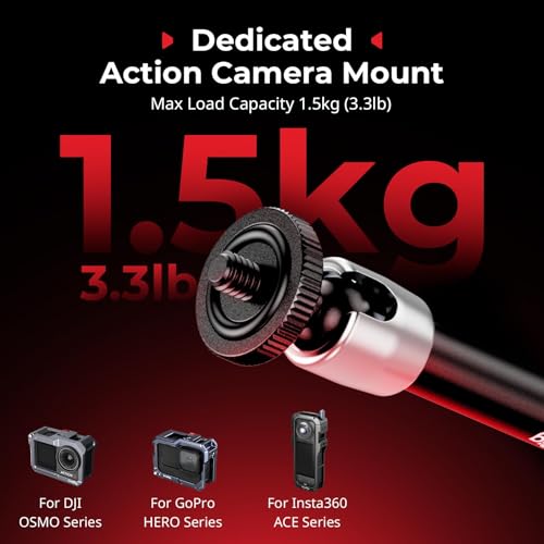 SMALLRIG Magic Arm with Super Clamp for Action Cameras, Camera Clamp Mount for GoPro Hero 13/12/11, for DJI Osmo Action 5 pro/4/3, for Insta360 Ace Pro 2, with 1/4" Screw for Monitor/LED Lights - size: 11''+action camera mount