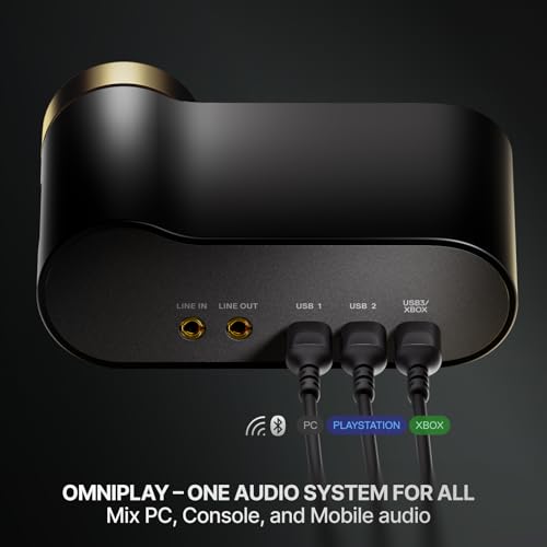 SteelSeries Arctis Nova Elite - Hi-Res Wireless Gaming Headset — 96kHz/24bit — Carbon Fiber Speakers — ANC — AI Noise Rejection — App — 2.4GHz + BT — Multi-Source Mix — OmniPlay PC+PlayStation+Xbox - color: Sage & Gold