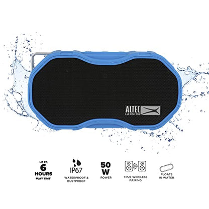 Altec Lansing - Portable Bluetooth Speaker, Waterproof IP67 - color: Blue