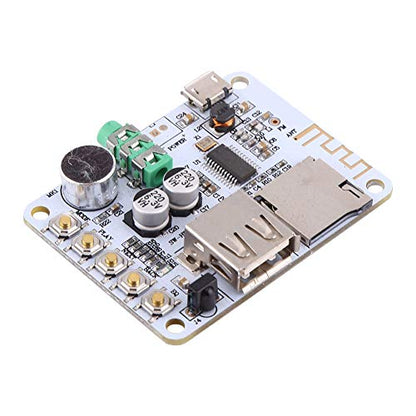 Oumefar Bluetooth Audio Receiver Microphone Amplifier USB TF FM MP3 Decoder 4 Modes WMA WAV FLAC Player Amplifier Board for MP3 WMA WAV FLAC(Bluetooth Audio Receiver Board + Remote Control)