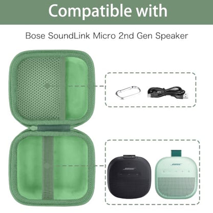 for Bose New SoundLink Micro 2nd Gen Speaker Protective Case, Grass Green - color: Grass Green Case