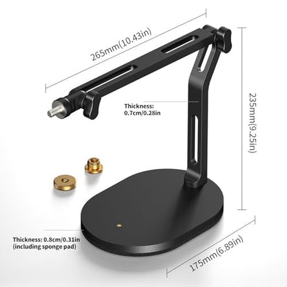 Flexible Boom Arm Stand for 5 / 8inch and 3 / 8inch Adapters Featuring Aluminum Construction and Cable Management Holder Auditory Microphone Stand