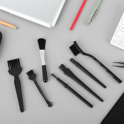 8 Pcs Mini Keyboard Cleaning Brushes Kit, Anti Static Electronic Dust Cleaning Brushes with PP Handle and Nylon Bristles, Keyboards Cleanings Brush for Computer Keyboard and Small Spaces