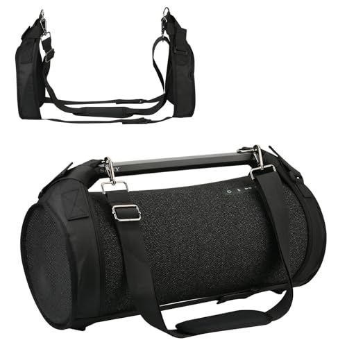 Travel Carrying Strap Case Compatible with Sony SRS-XG500 X-Series Portable Boombox, Two Sides Mesh Covers Case Protective Cover with Shoulder Strap