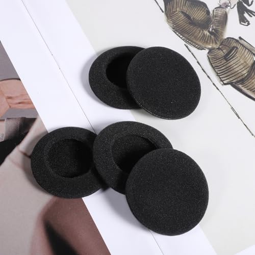 6 PCS Headphone Earpads, 50mm/2" Ear Cushions Ultra Soft Foam Cover Replacement Headphons Ear Covers for Headphones Most Standard Size Office Telephone Headsets H251 H251n H261n H351 H361