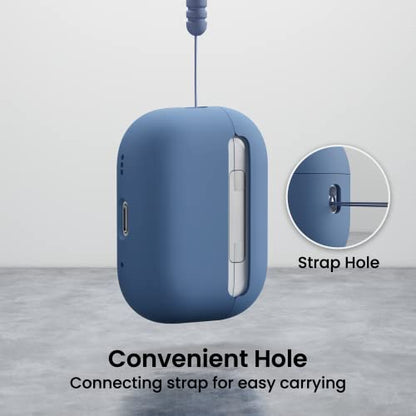 ORNARTO Compatible with AirPods Pro 2 Case 2022, Full Protective Hybrid Silicone for AirPods Pro 2nd Generation Case, Front LED Visible Skin Cover-Blue | Hybrid Silicone Rubber, Front LED Visible, Wireless Charging, Skin-Friendly Soft Touch, Anti-Scratch,