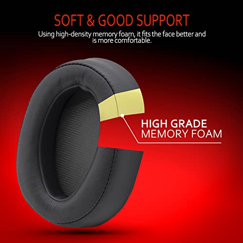 Krone Kalpasmos Replacement Earpads for Sony WH-H900N h.Ear on 2 & Sony MDR-100ABN Headphones, Sony Headphone Cushions Compatible with Sony 900N, Sony WH H900N earpads with Soft Foam Leather(Grey) - color: Grey