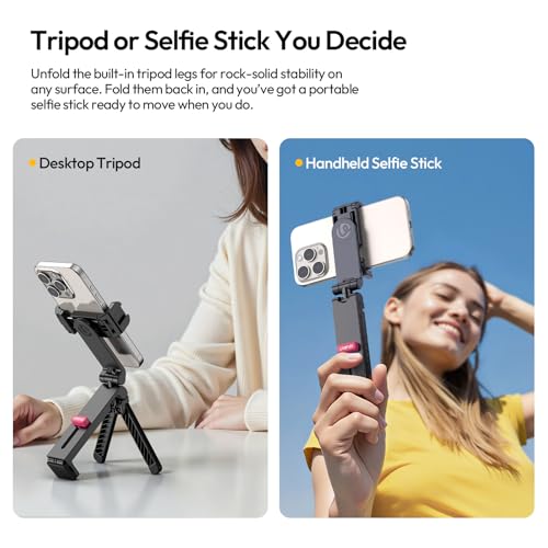 ULANZI MA89 2025 Foldable Airplane Phone Holder Mount, 360° Rotation Airplane Travel Essentials, Long Flight Must Haves Phone Tripod Stand for Flying, Home, Office Travel Gift for Content Creator