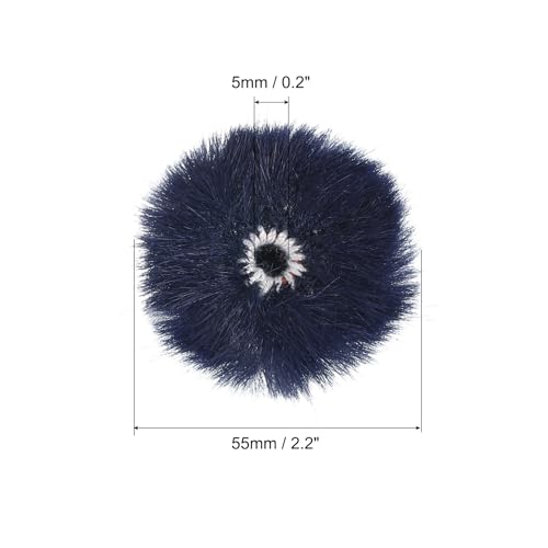 PATIKIL Furry 마이크 윈드스크린 5mm x 55mm 마이크 커버 윈드실드 실내 실외 마이크용 다크 블루 2팩 - color: 다크 블루, size: 5mm x 55mm