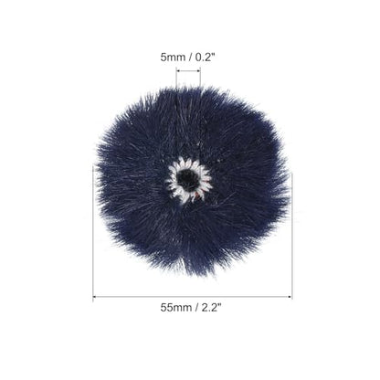 PATIKIL Furry 마이크 윈드스크린 5mm x 55mm 마이크 커버 윈드실드 실내 실외 마이크용 다크 블루 2팩 - color: 다크 블루, size: 5mm x 55mm