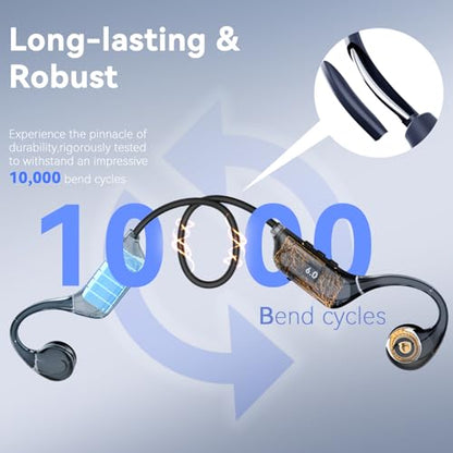 MONODEAL Bone Conduction Headphones Open Ear Bluetooth Running 10H