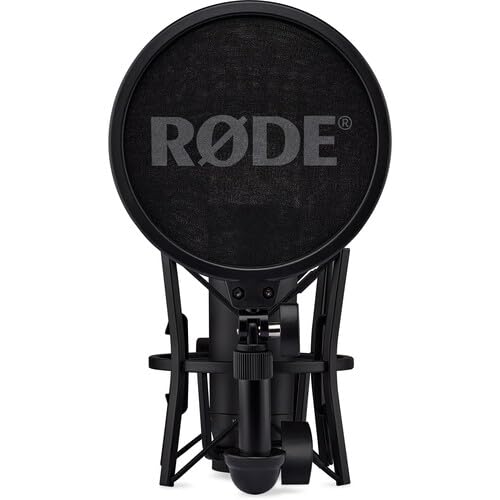 Rode NT1 5th Generation Large-Diaphragm Cardioid Condenser Microphone (Black) | Dual XLR/USB, Ultra-Low Noise & 32-Bit Float Recording for Streaming & Studio Recording + Mic Arm + Cable Ties + More