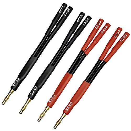 CNCESS CESS-142x4 바나나 플러그 스플리터 5.1cm(2인치) 1아웃 (4팩) - style: 4팩