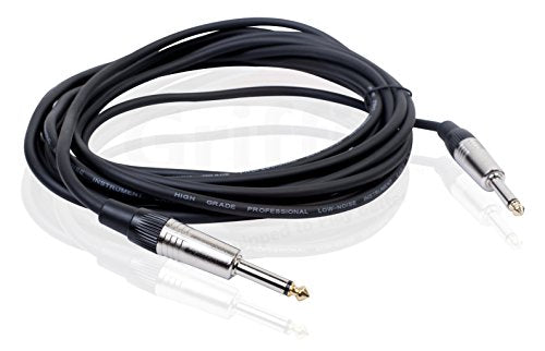 Fat Toad 20ft Guitar Cables (ShieldedPRO X Series) 8-Pack – 1/4" Gold Jack Instrument Cords with 24GA Wires Conductor for Bass, Amp, Pedals & Studio Gear - size: 8-Pack