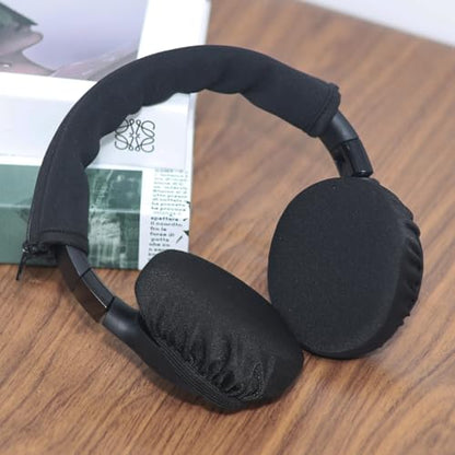 Adhiper Headphone Ear Pads Covers & Headband Cover, 1 Pairs Strechable Washable Sweat Headphone Ear Covers & Headband Cover Protector for Gym, Gaming, Fit 3.5" - 4.3" Earpads