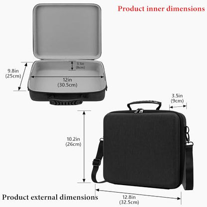 GEEKRIA Audio Interface Carrying Case, Compatible with Elektron Tonverk, EVA Hard Shell Travel Bag (Dark Gray)