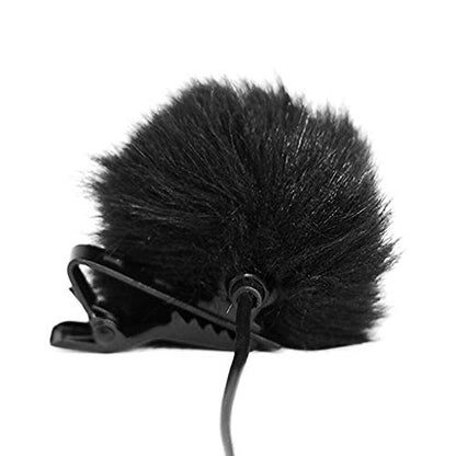 Lavalier Wind Muff 2 Pack Lapel Microphone Wind Muff 0.2/0.4 Inch Furry Lav Windscreen Windproof Wind Screen (0.2inch, Black) - color: Black, size: 0.2inch 2pcs