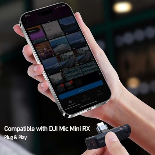 iMusk 2 Pack for DJI Mic Mini/DJI Mic 3 RX Phone Audio Adapters for iPhone 14 13 12 11 Connector with Two Lanyards