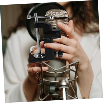 Toddmomy Adjustable Microphone Boom Arm Stand with Durable Metal Base Clamp Compact Desk Mount for Streaming and Podcasting Fits Various Microphones Quick Setup Stable and Aesthetic Design