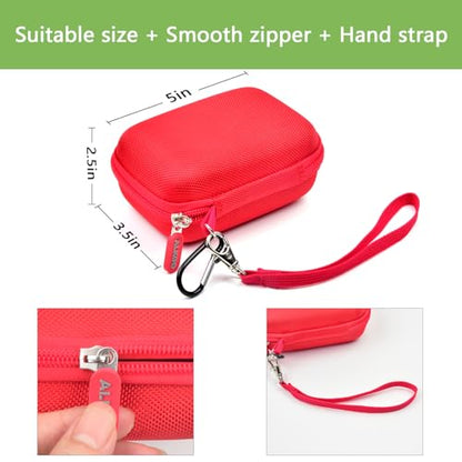 Speaker Case for JBL Go 5/4/3, Case Only | Hard Case, Mesh Pocket for Charging Cable, Compact Travel Carry, Speaker Not Included, Red - color: Red
