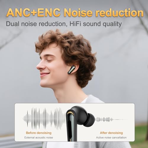 Naroote 2.4GHz Low Latency Wireless Gaming Earbuds, Bluetooth 5.3 with USB C, 20ms Ultra Low Delay, ENC Microphone, Dual Mode for VR Gaming, PC, Mobile Phone (Black) - color: Black