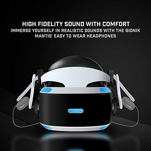 Bionik Mantis Attachable VR Headphones: Compatible with PlayStation VR, Adjustable Design, Connects Directly to PSVR, Hi-Fi Sound, Sleek Design, Easy Installation - color: Black