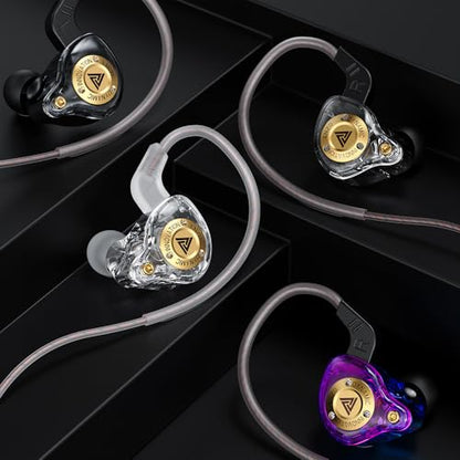Wired Gaming Earbuds, in Ear Monitors with Deep Bass Sound, HiFi Wired Earphones 10mm Dynamic Driver IEM for Music, Gaming, Smartphone, Laptop, PC, Video Calls - color: Black