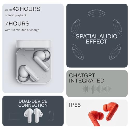 CMF Buds Pro 2 Wireless Earbuds with Smart Dial, 50dB Hybrid Noise Cancelling Earbuds Wireless Bluetooth 5.3, 11mm Bass with LDAC, 6 Hi-Res Audio Mics, 43H Playtime, Fast Charging Case, Orange - color: Orange