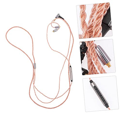 Multifunctional DIY Headset Cable with Microphone Soft Durable Replacement Wire for Gaming and Audio Compatible with Mmcx Earphones and Headsets