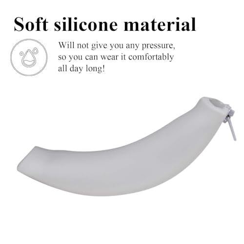 Adhiper Silicone Sweat Headband Cover for Sony WH-1000XM4, WH-CH720N, WH-XB910N, ULT WEAR, Washable Zipped Dustproof Headband Cover Protector for Soundcore Space Q45, Life Q30 & Q20 (White) | Silicone Sweat Cover for Sony WH-1000XM4 XM3 & Soundcore Q45 Q3