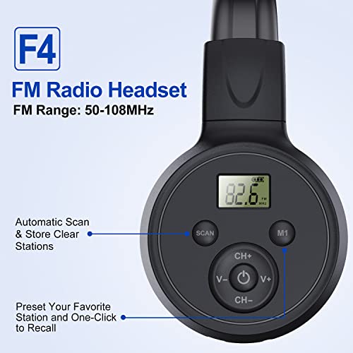 F4 Portable FM Radio Headphones Rechargeable - style: Rechargeable