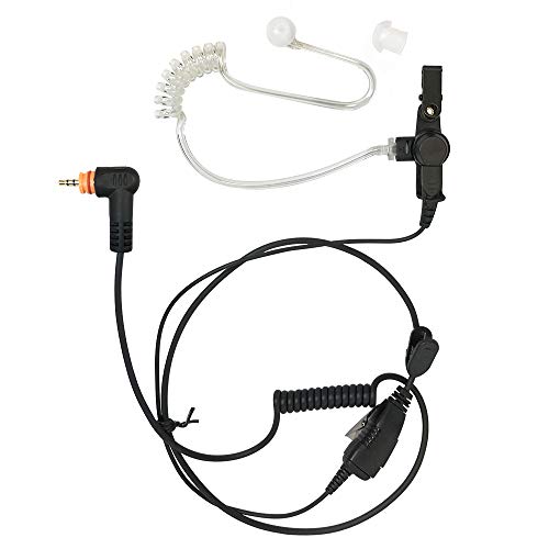 PROMAXPOWER 1-Wire FBI Security Acoustic Clear Tube Earpiece Headset with PTT Mic for Motorola Two-Way Radios PMLN7157A, SL300, SL2600, SL3500e, SL7550, SL7580e, SL1K, TLK100