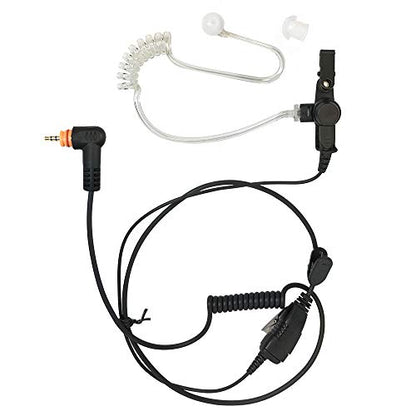 PROMAXPOWER 1-Wire FBI Security Acoustic Clear Tube Earpiece Headset with PTT Mic for Motorola Two-Way Radios PMLN7157A, SL300, SL2600, SL3500e, SL7550, SL7580e, SL1K, TLK100