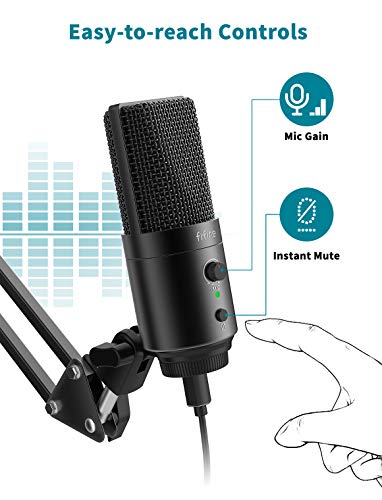 FIFINE K683A USB Desktop PC Microphone for Recording Streaming